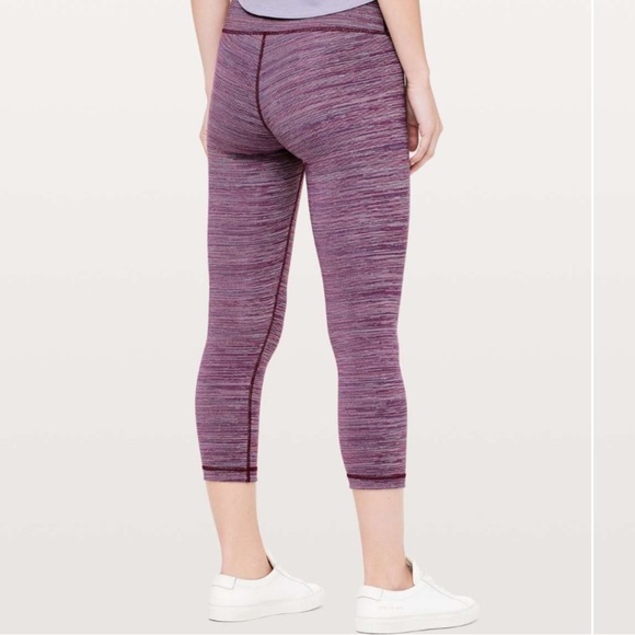 Lululemon Wunder Under High-Rise 21" Edged Stripe Jacquard Blueprint Royal Ruby - Picture 2 of 14